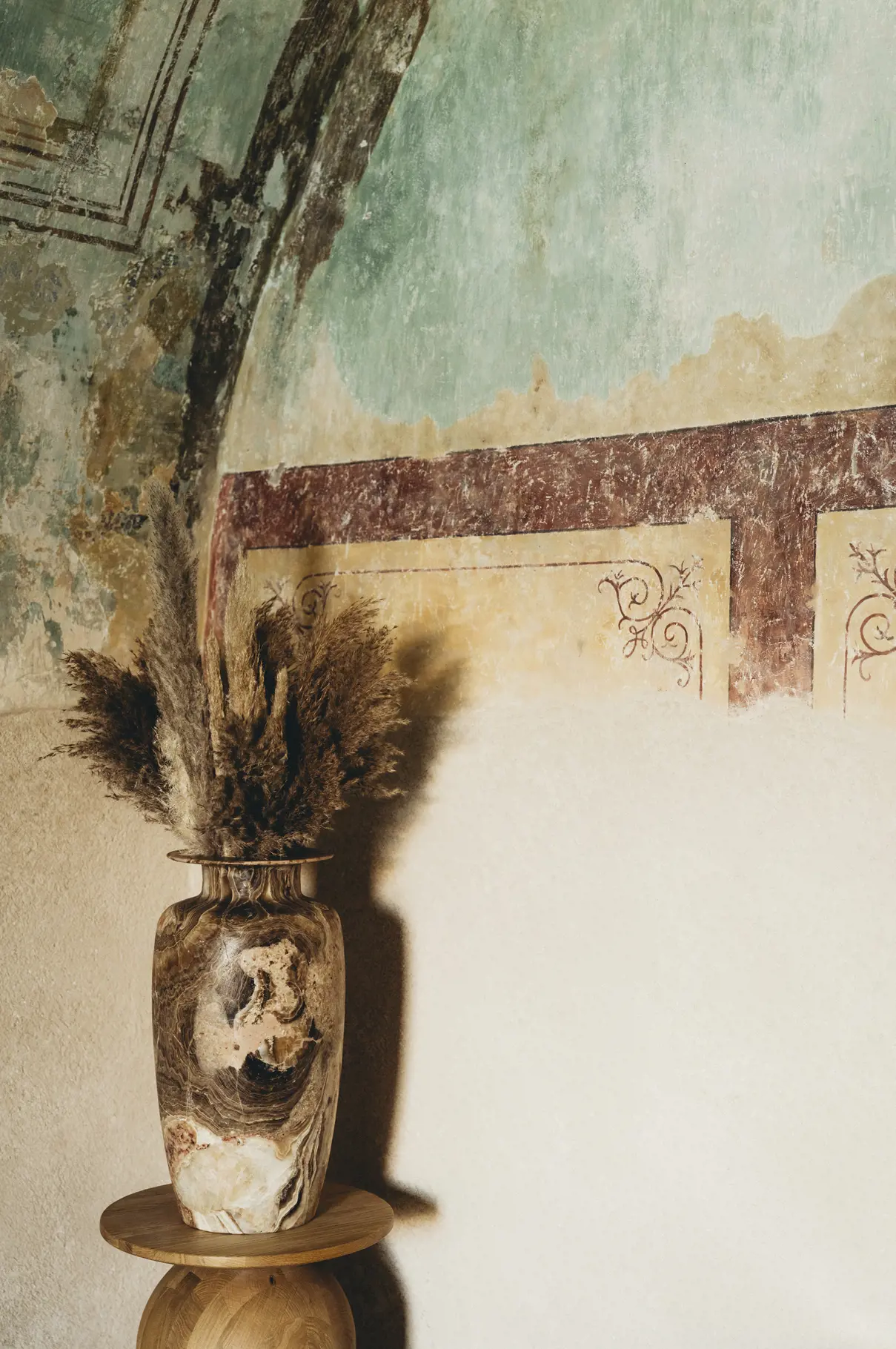 1304 Mamula Island Wall Fresco With Vase