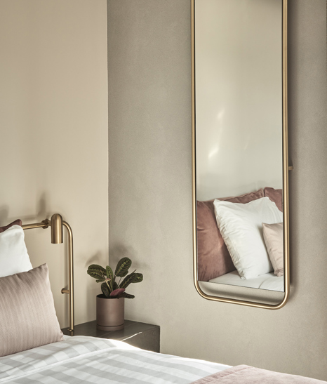 Perianth Hotel Guestroom Bed Mirror Detail Bathroom View Interior Design M 12 R A