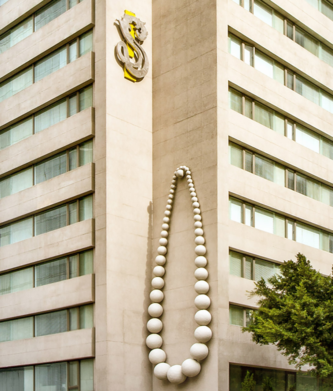 S Hotel Exterior Facade in Taipei