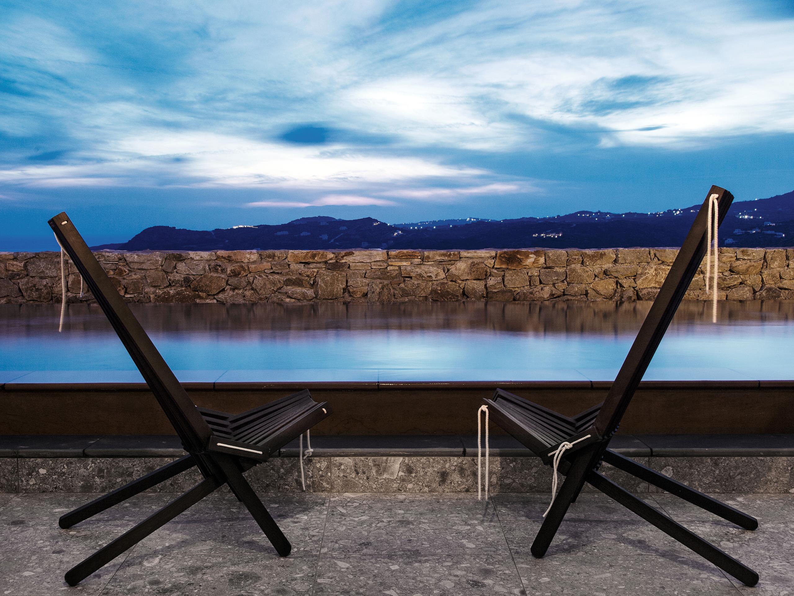 Myconian Avaton Pool Chairs in Mykonos