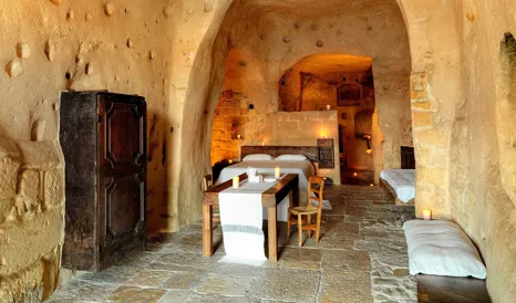 Sextantio Le Grotte della Civita Guestroom View in Matera