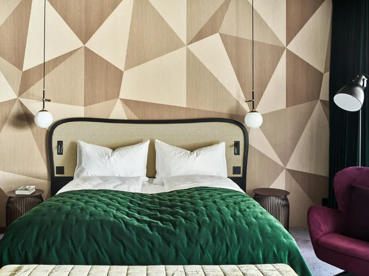 The Hide Hotel Flims Bedroom interior design details in Flims
