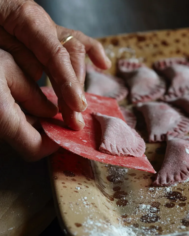 BP Eremito Cookbook 11 Red Ravioli Preparation