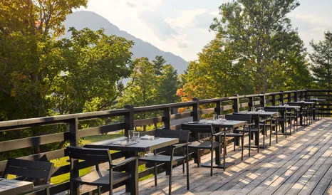 Scribners Catskill Lodge Terrace Restaurant in Hunter Mountain