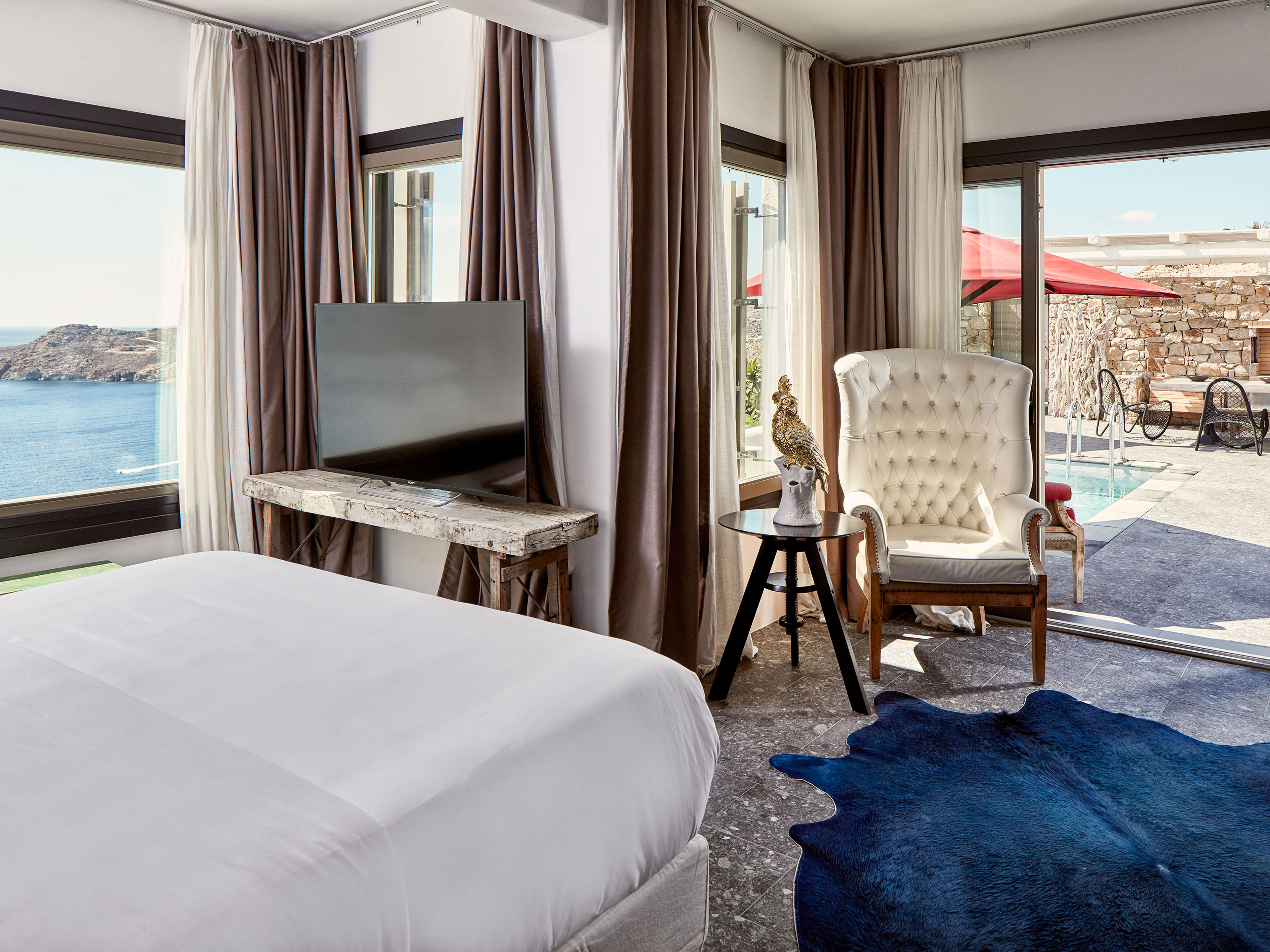 Myconian Avaton Curtains in Mykonos