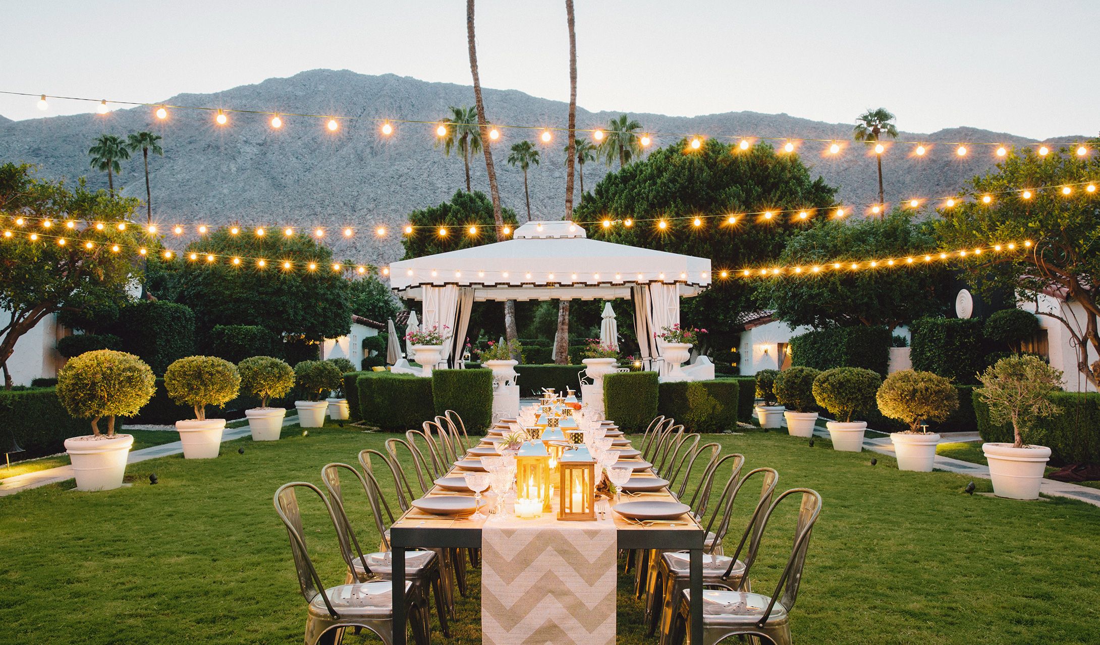 Avalon Hotel Palm Springs Garden Dining Table in Palm Spings