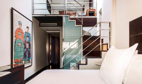 Hotel Urban Bedroom Design in Madrid