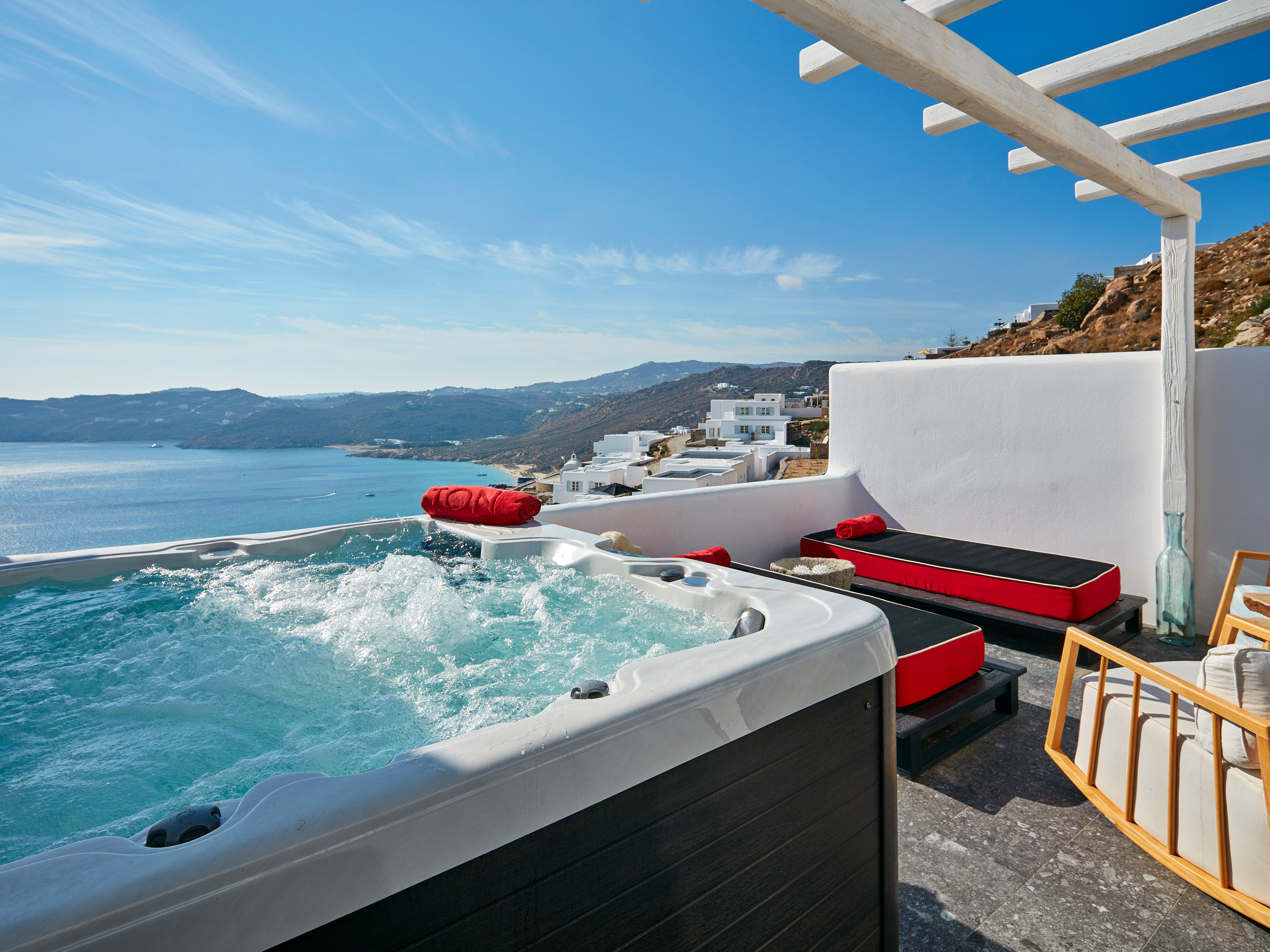 Myconian Avaton Jacuzzi in Mykonos