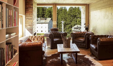 Nira Alpina Living Room in Silvaplana, St. Moritz