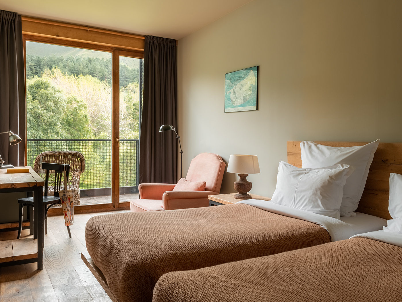 Rooms Hotel Kazbegi Twin Room Forest View V3 R 01
