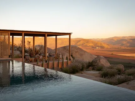 03 DH The Originals Mira Earth Studios Pool Landscape View By Sundown