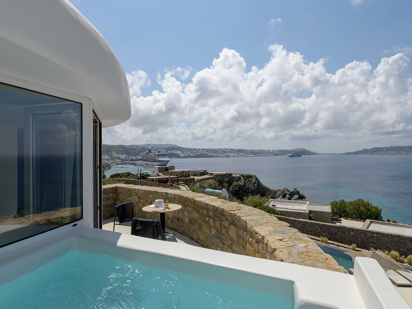 Rocabella Mykonos Front Sea View Suite Outdoor Mini Plunge Pool R V2 01